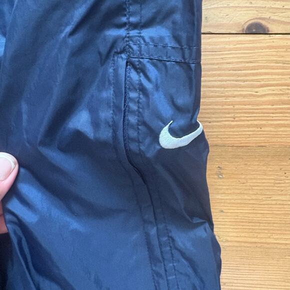 Nike y2k navy elastic waistband parachute windbreaker pants SIZE M - Picture 6 of 8